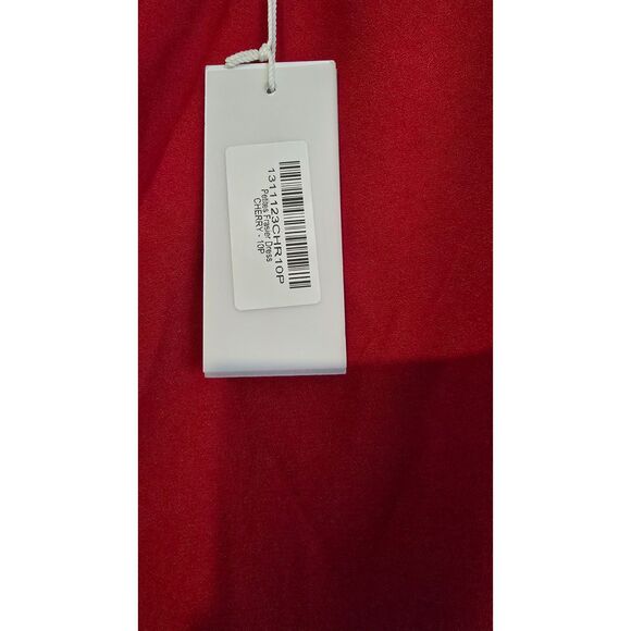 Reformation Frasier Dress in Cherry Red NWT Size 10P - Picture 9 of 12